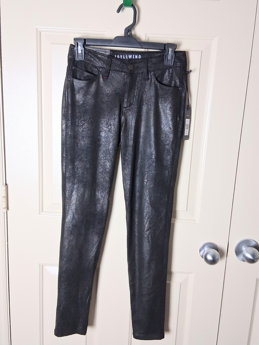 IDYLLWIND By Miranda Lambert Women Mid Rise Metallic Black Jean Jeggings Size 4